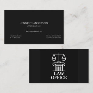 Carte De Visite Logo du bureau du droit élégant   Affaires juridiq
