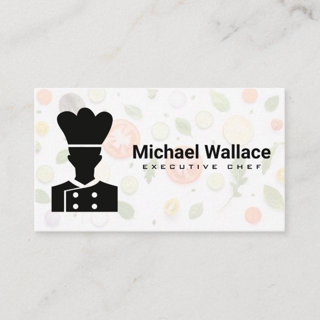 Carte De Visite Logo du chef | Légumes (Devant)