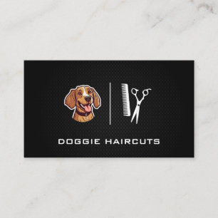 Carte De Visite Logo du chien heureux Outils Groomer