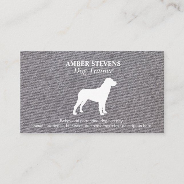 Carte De Visite Logo du chien | Services de protection des animaux (Devant)
