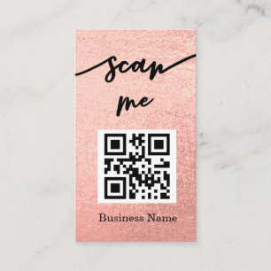 Carte De Visite Logo du code QR Gold du Rose professionnel