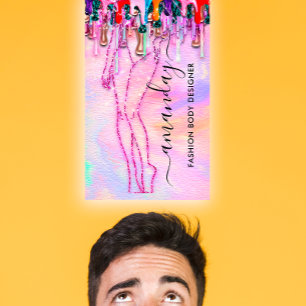 Carte De Visite Logo du concepteur de mode QR Rose de la forme du