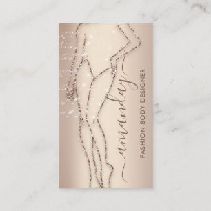 Carte De Visite Logo du concepteur de mode QR Soins de la forme du