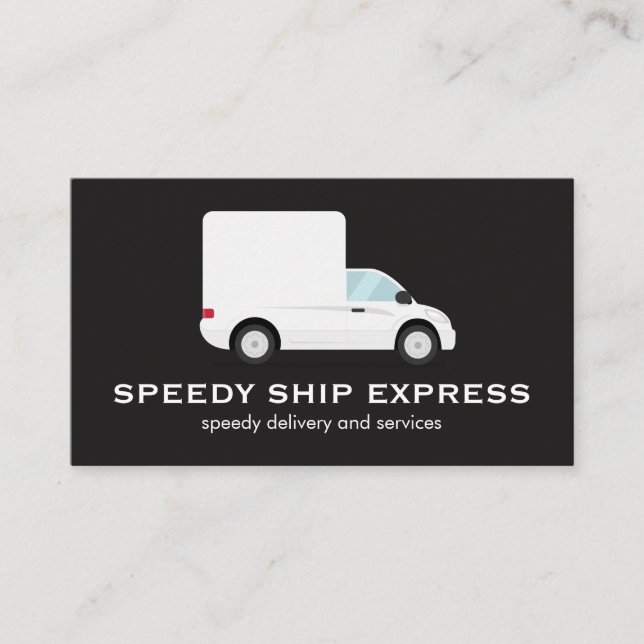 Carte De Visite Logo du conducteur de camion de livraison (Devant)