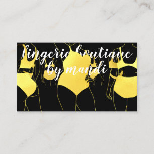 Carte De Visite Logo du corps QRCode Bikini Sous-vêtements Shop Go