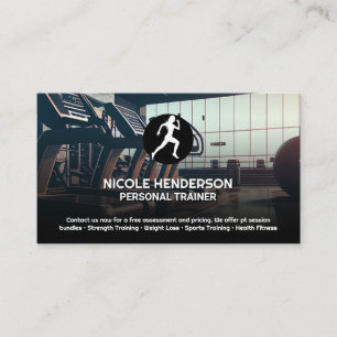 Carte De Visite Logo du coureur   Tapis   Salle De Sport Moderne