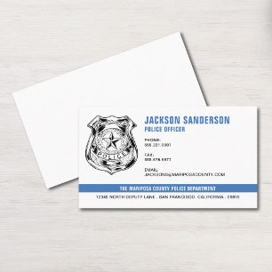 Carte De Visite Logo du département des policiers Police