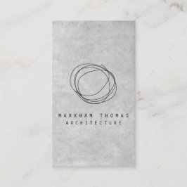 Carte De Visite Logo du designer Scribble sur béton gris