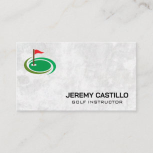 Carte De Visite Logo du drapeau de golf