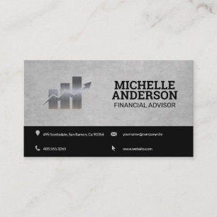 Carte De Visite Logo du graphique des finances   Stock   Style sta