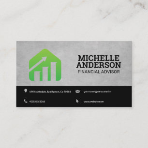 Carte De Visite Logo du graphique Finance   Stock