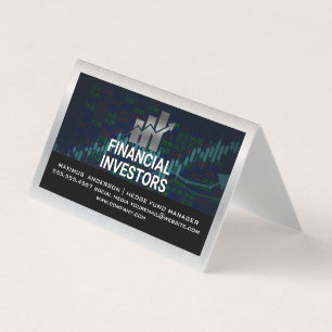 Carte De Visite Logo du graphique financier Rapports Stocks