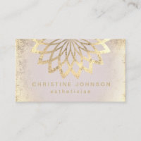 logo du lotus en feuille d'or FAUX estheticien