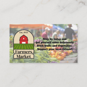 Carte De Visite Logo du marché agricole   Produire