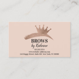 Carte De Visite Logo du Micorblade Eyebrow Logo du Rose d'après-so