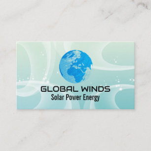 Carte De Visite Logo du monde   Arrière - plan des vents solaires