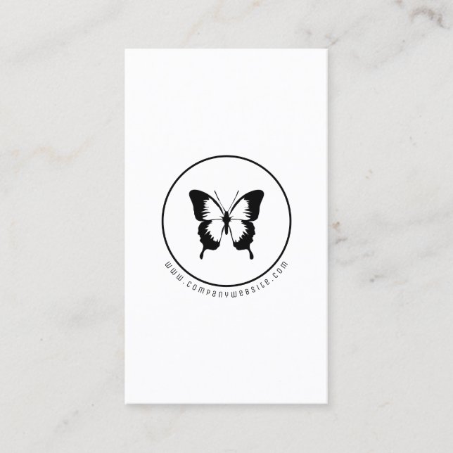 Carte De Visite Logo du papillon noir (Devant)