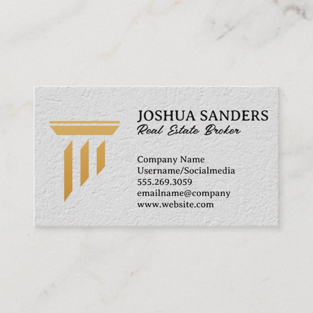 Carte De Visite Logo du pilier | Financière | Droit | Réalisateur (Devant)