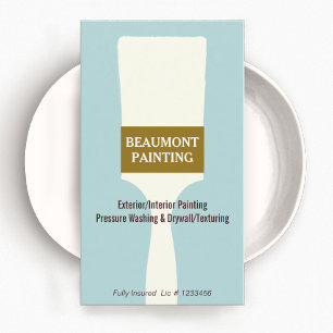 Carte De Visite Logo du pinceau de peinture de maison