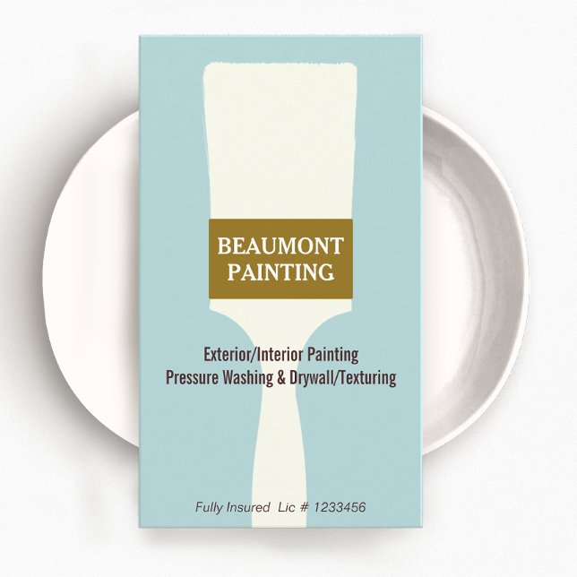 Carte De Visite Logo du pinceau de peinture de maison (Créateur téléchargé)