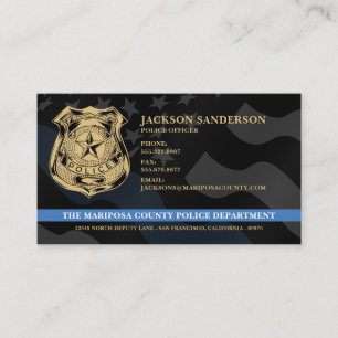 Carte De Visite Logo du policier du service de police