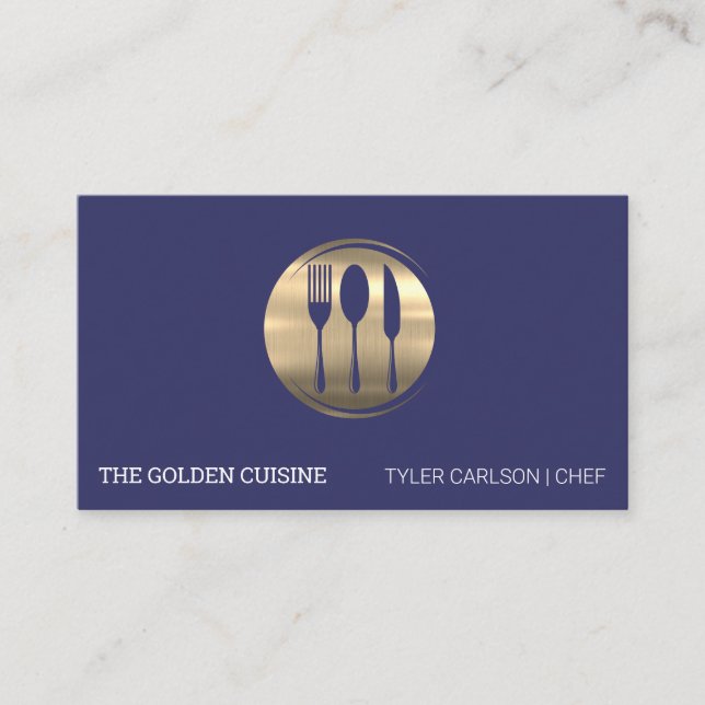 Carte De Visite Logo du restaurant Gold Silverware (Devant)