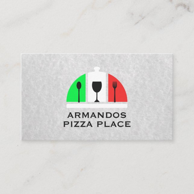 Carte De Visite Logo du restaurant italien | Pizza (Devant)