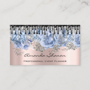 Carte De Visite Logo du Rose Mariage du planificateur d'événements
