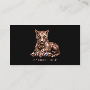 Carte De Visite Logo du salon de coiffure professionnel Rose Gold 