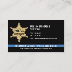 Carte De Visite Logo du service de police du Sheriff
