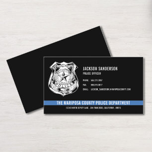 Carte De Visite Logo du service de police personnalisé