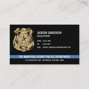 Carte De Visite Logo du service de police personnalisé