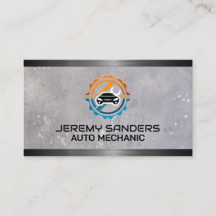 Carte De Visite Logo du service de réparation automatique Mécani