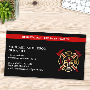 Carte De Visite Logo du service d'incendie personnalisé Moderne po