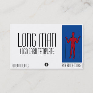 Carte De Visite Logo du symbole géoglyphe géant Long Man