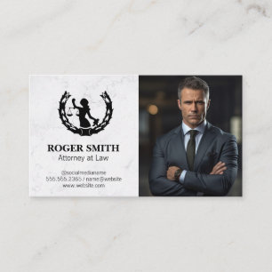 Carte De Visite Logo du système de justice   Homme d'affaires   Av