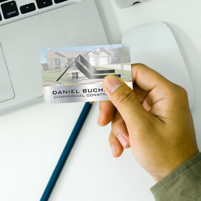 Carte De Visite Logo du toit | Immobilier (Créateur téléchargé)