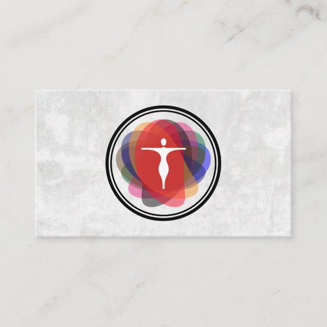 Carte De Visite Logo du yoga Pose | Humaniste moderne (Devant)