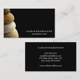 Carte De Visite Logo Élégant Aquarelle Zen Yoga Santé Guérison