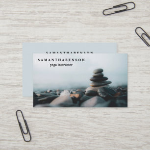 Carte De Visite Logo Élégant Aquarelle Zen Yoga Santé Guérison