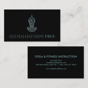 Carte De Visite Logo élégant d'aquarelle pour professeur de YOGA