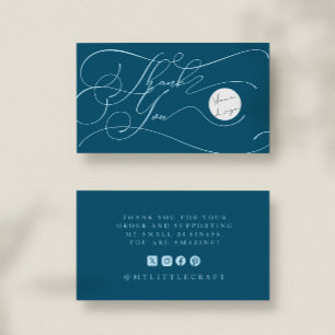 Carte De Visite Logo élégant écriture manuscrite Merci Petite marq