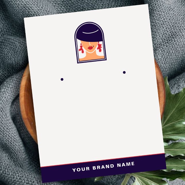 Carte De Visite Logo élégant Femme Titulaire pour bijoux design (Créateur téléchargé)