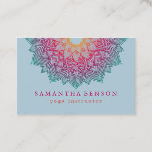 Carte De Visite Logo élégant Lotus Flower Yoga