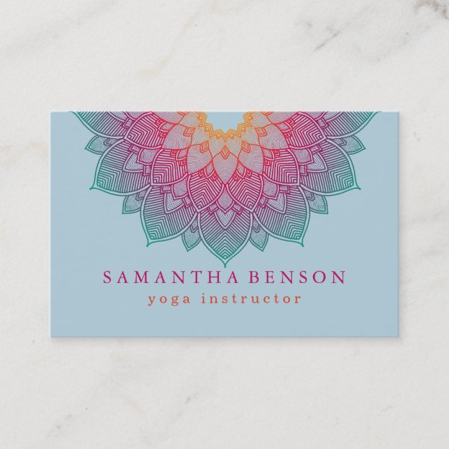 Carte De Visite Logo élégant Lotus Flower Yoga (Devant)