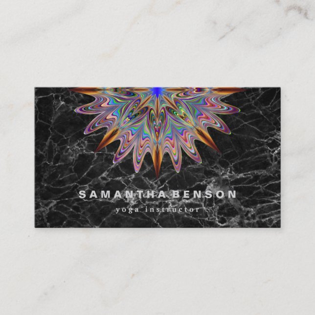 Carte De Visite Logo élégant Lotus Flower Yoga (Devant)