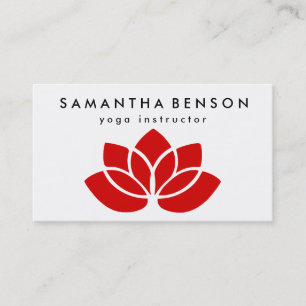 Carte De Visite Logo élégant Lotus Flower Yoga