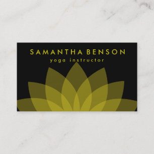 Carte De Visite Logo élégant Lotus Flower Yoga