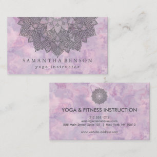 Carte De Visite Logo élégant Lotus Flower Yoga