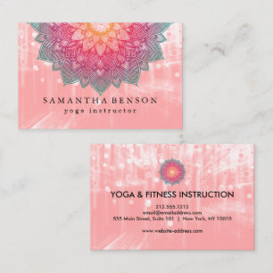Carte De Visite Logo élégant Lotus Flower Yoga